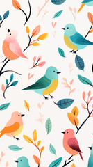 Bird Image, Pattern Style, For Wallpaper, Desktop Background, Smartphone Cell Phone Case, Computer Screen, Cell Phone Screen, Smartphone Screen, 9:16 Format - PNG