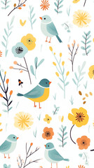 Bird Image, Pattern Style, For Wallpaper, Desktop Background, Smartphone Cell Phone Case, Computer Screen, Cell Phone Screen, Smartphone Screen, 9:16 Format - PNG