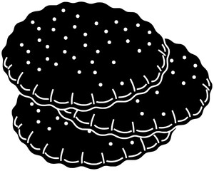 cracker illustration chocolate silhouette oatmeal logo macaroon icon wafer outline food sandwich biscuit snack cookie cream brown sugar round shape bakery pastry stack for vector graphic background