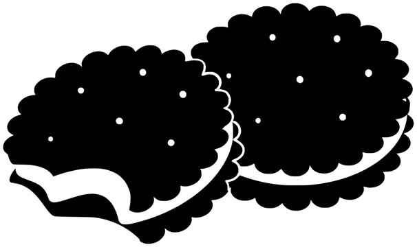 recommend clip art: cracker illustration chocolate silhouette oatmeal logo macaroon icon wafer outline food sandwich biscuit snack cookie cream brown sugar round shape bakery pastry stack for vector graphic background