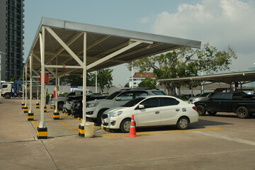 cars in the parking, Pattaya