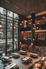 Quiet Sanctuary of Knowledge: View of a Modern Multilevel Library