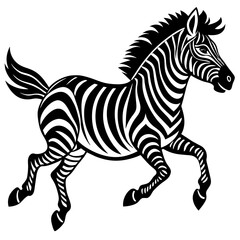 zebra-is-running