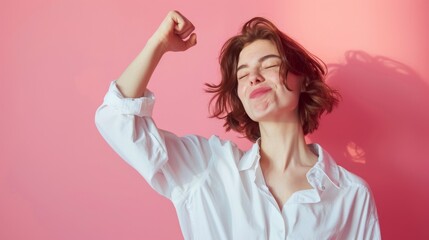 Woman Celebrating Personal Success