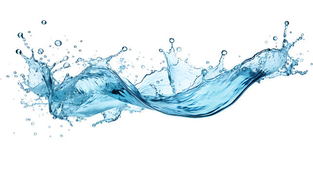water splash on white background