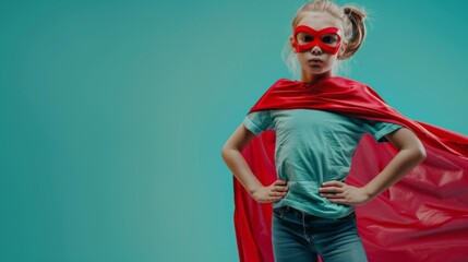 A Courageous Child Superhero