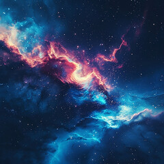 AI generated SF wallpaper. The beauty of deep space. Colorful graphics for the background.