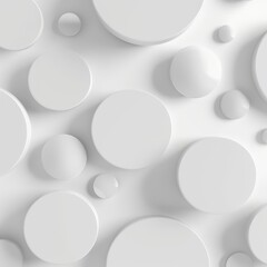 Background of elegant circle shape design blends seamlessly with a minimal white canvas, Sharpen 3d rendering background