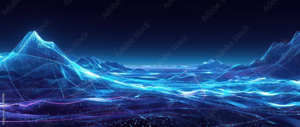 Wall mural abstract clouds form dynamic patterns against a deep blue sky, reflecting the ever-changing canvas o