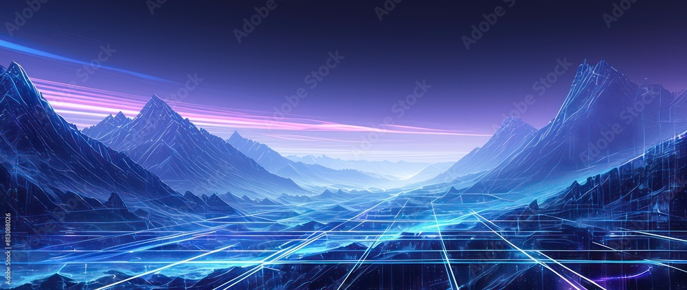 Wall mural abstract clouds form dynamic patterns against a deep blue sky, reflecting the ever-changing canvas o