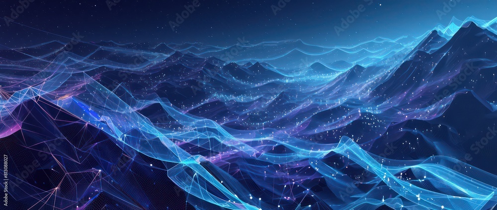 Wall mural abstract clouds form dynamic patterns against a deep blue sky, reflecting the ever-changing canvas o