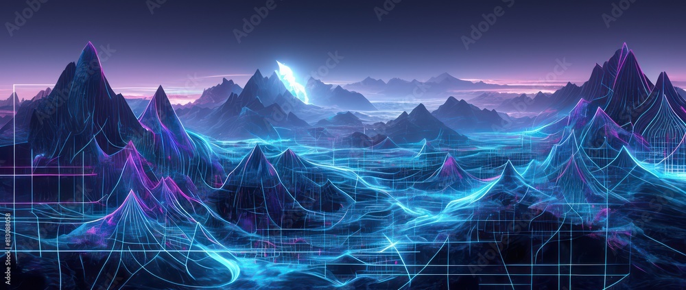 Wall mural abstract clouds form dynamic patterns against a deep blue sky, reflecting the ever-changing canvas o