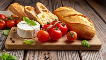 french bread with tomato and cheeses