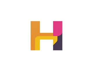 Fototapeta premium The letter 'H' icon designed for business and text applications, standing out in the alphabet with a professional plus