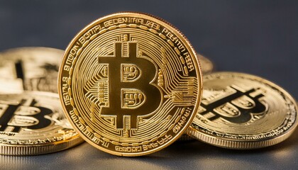 Cryptocurrency golden bitcoin coin