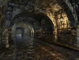 medieval castle underground sewer system