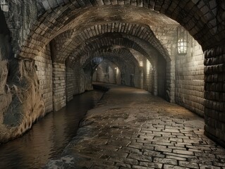 medieval castle underground sewer system