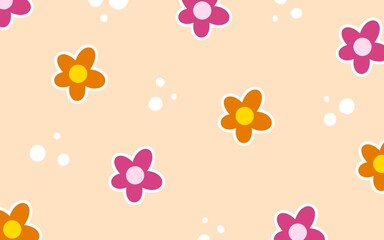 Colorful floral pattern background with a simple and modern design 