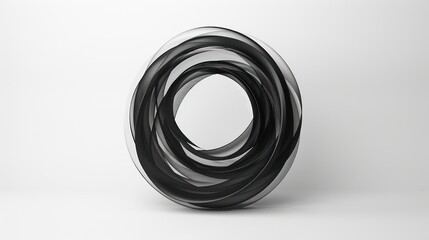 circular abstract logo, white background