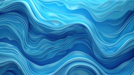 Fototapeta premium Abstract blue wavy background. Graphic design template for brochure, website, mobile app, leaflet.