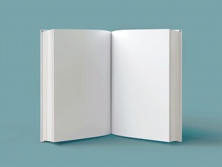 cover book mockup, white blank hardcover closed standing book