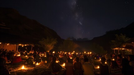 Candlelit Vigil in Andean Community