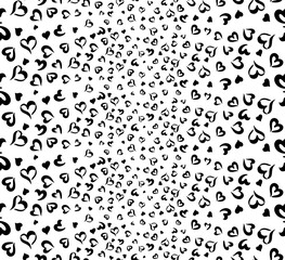 Heart pattern design. Dots pattern design. Textile print pattern
