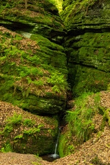 rock formation called Oxen stable in the Thuringian Forest near Mosnach