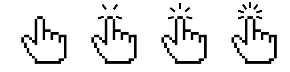 Click cursor icon. Computer mouse pointer vector arrow