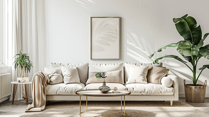 Modern living room with sofa
