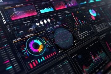 Obraz premium Advanced Digital Dashboard for Business Analytics and Performance Monitoring