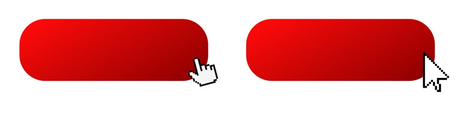 Click cursor button. Computer mouse pointer frame