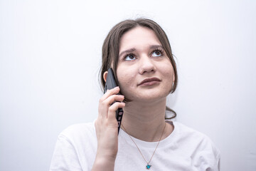 Woman talking on phone 