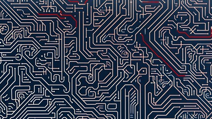 A maze of circuitry illustrating the complexity of cybersecurity