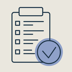 Month planning, to do list with check mark icon