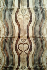 Elegant Swirling Pattern on Semi-Transparent Fabric
