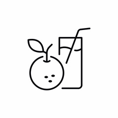 orange fruit fresh juice icon