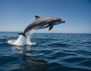 Fototapeta premium dolphin jumping out of water
