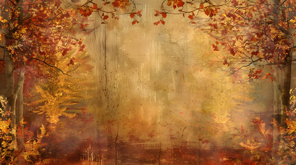 Autumnal Forest Gradient Background: Essence of Fall's Hues