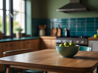 closeup of  a bowl full of lemons on a table