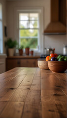 close up of a salad bowl on a wooden table