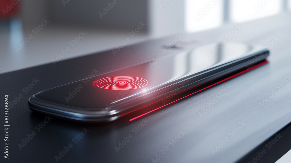 Poster amidst the digital landscape, the fingerprint biometric authentication button shines as a beacon of 