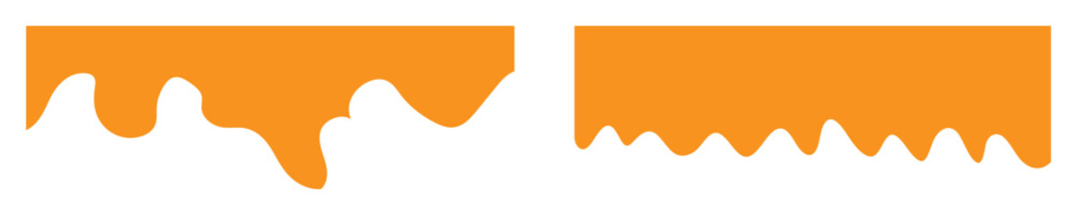 Website border and header set with drops, waves, organic and geometric shapes in black colour. Isolated vector template for website, app, poster, banner. On white background in eps 10.