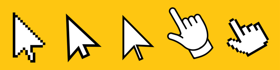 Click cursor icon. Computer mouse pointer vector arrow