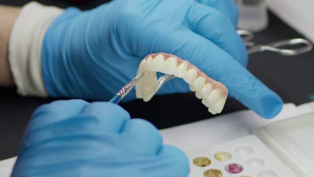 Zirconium porcelain and implant studies in the Dental Laboratory