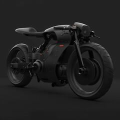 futuristic bike, motorcycle on black background