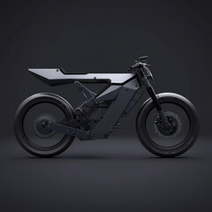 motorcycle on a black background, futuristic bike