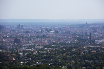 view over vienna, austria, from the Kahlenberg in austria, vienna, at a sunny spring day