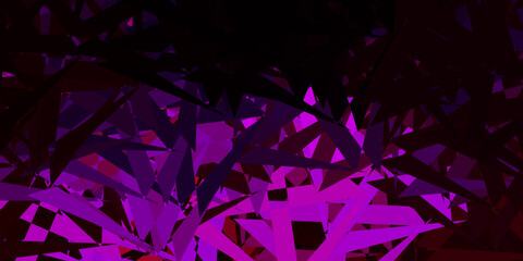 Dark green vector background with triangles.