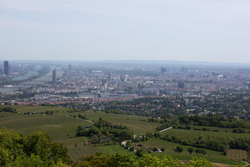 view over vienna, austria, from the Kahlenberg in austria, vienna, at a sunny spring day